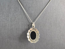Load image into Gallery viewer, Womens Sterling Silver Victorian Style Cameo Pendant Necklace 5.2g E1144
