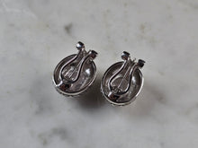 Load image into Gallery viewer, Womens Vintage Estate Sterling Silver Modernist CZ Earrings 9.8g #E1153