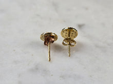 Load image into Gallery viewer, Womens Vintage Estate Sterling Silver Gold Tone CZ Stud Earrings 1.0g E1158