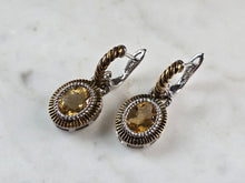 Load image into Gallery viewer, Womens Vintage Estate Sterling Silver Gold Tone Citrine Earrings 9.0g E1159