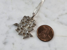 Load image into Gallery viewer, Sterling Silver Chinese Symbol Double Happiness Pendant Necklace 7.8g E1160