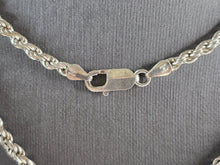 Load image into Gallery viewer, Womens Vintage Estate Sterling Silver 36" Italian Rope Necklace 40.5g E1161