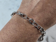 Load image into Gallery viewer, Womens Vintage Estate Sterling Silver Chain Link Bracelet 11.1g E1163
