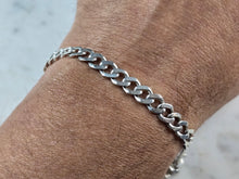 Load image into Gallery viewer, Womens Vintage Estate Sterling Silver Chain Link Bracelet 9.8g E1164