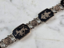 Load image into Gallery viewer, Womens Vintage Estate Sterling Silver Chain Link Siam Bracelet 17.5g E1172