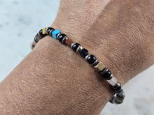 Load image into Gallery viewer, Womens Vintage Estate Sterling Silver Beaded Bracelet 13.8g E1173