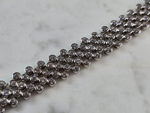 Load image into Gallery viewer, Womens Vintage Estate Sterling Silver Deco CZ Bracelet 28.7g E1175