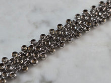 Load image into Gallery viewer, Womens Vintage Estate Sterling Silver Deco CZ Bracelet 28.7g E1175