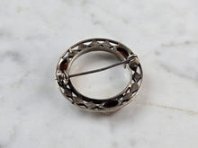 Load image into Gallery viewer, Womens Vintage Estate Sterling Silver Garnet Brooch 4.7g #E1178