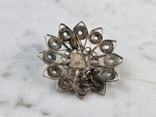 Load image into Gallery viewer, Womens Vintage Estate Sterling Silver Filigree Brooch 5.7g E1180