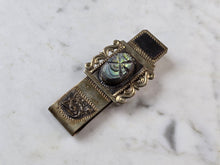 Load image into Gallery viewer, Vintage Estate Sterling Silver Incan Mayan Abalone Money Clip 20.0g E1185