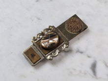 Load image into Gallery viewer, Vintage Estate Sterling Silver Incan Mayan Abalone Money Clip 19.6g E1186