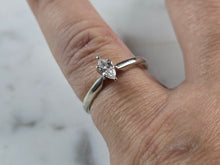 Load image into Gallery viewer, Womens Vintage Estate  14K White Gold Marquise Diamond Ring, 2.2g E1188