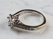 Load image into Gallery viewer, Womens Vintage Estate 14K White Gold Diamond Leo Ring Set 8.8g E1190