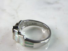 Load image into Gallery viewer, Womens Vintage Estate Sterling Silver Modernist Opal Ring 3.6g E1193