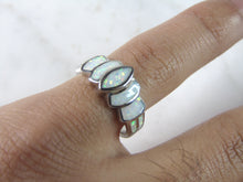 Load image into Gallery viewer, Womens Vintage Estate Sterling Silver Modernist Opal Ring 3.6g E1193