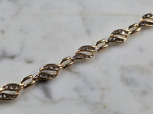 Load image into Gallery viewer, Womens Vintage Estate 10K Gold Diamond Tennis Bracelet 6.7g E1196