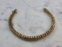 Load image into Gallery viewer, Womens Vintage Estate 14K Yellow Gold Diamond Tennis Bracelet 15.3g E1199