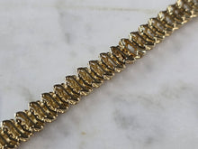 Load image into Gallery viewer, Womens Vintage Estate 14K Yellow Gold Diamond Tennis Bracelet 15.3g E1199