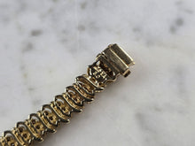 Load image into Gallery viewer, Womens Vintage Estate 14K Yellow Gold Diamond Tennis Bracelet 15.3g E1199