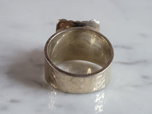 Load image into Gallery viewer, Womens Vintage Estate Sterling Silver Hand Hammered Modernist Ring, 9.7g E1314