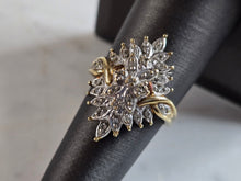 Load image into Gallery viewer, Womens Vintage Estate 10K Yellow Gold Diamond Modernist Ring 4.4g E1345
