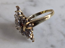 Load image into Gallery viewer, Womens Vintage Estate 10K Yellow Gold Diamond Modernist Ring 4.4g E1345