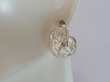 Load image into Gallery viewer, Womens Vintage Estate Sterling Silver Modernist Earrings 5.8g E1353
