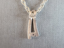 Load image into Gallery viewer, Womens Vintage Estate Sterling Silver Modernist Pendant Necklace 7.1g E1390