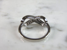 Load image into Gallery viewer, Womens Estate Sterling Silver Modernist Infinity Opal Ring 2.6g E1401