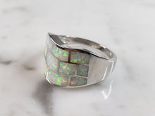 Load image into Gallery viewer, Womens Estate Sterling Silver Modernist Opal Ring 4.3g E1407