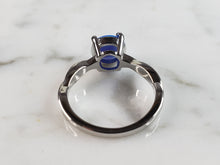 Load image into Gallery viewer, Womens Estate Sterling Silver Modernist Blue Opal Ring 2.6g E1413