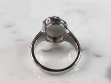 Load image into Gallery viewer, Womens Estate Sterling Silver Modernist Blue Opal Ring 4.8g E1422