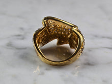Load image into Gallery viewer, Womens Estate Sterling Silver Gold Tone Modernist CZ Ring 14.7g E1429