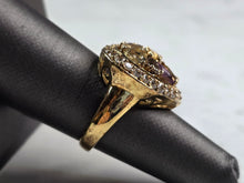 Load image into Gallery viewer, Womens Sterling Silver Gold Tone Modernist Multi Stone Heart Ring 7.1g E1430