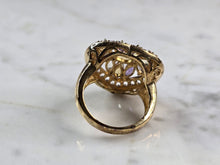 Load image into Gallery viewer, Womens Sterling Silver Gold Tone Modernist Multi Stone Heart Ring 7.1g E1430
