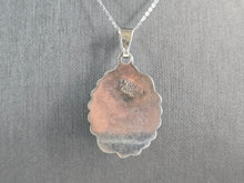 Load image into Gallery viewer, Womens Vintage Estate Sterling Silver Onyx Pendant Necklace 13.8g E1433