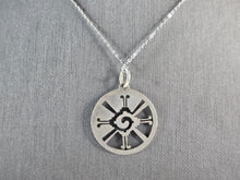 Load image into Gallery viewer, Womens Sterling Silver Hunab Ku Inca Mayan Pendant Necklace 6.4g E1434
