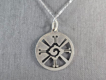 Load image into Gallery viewer, Womens Sterling Silver Hunab Ku Inca Mayan Pendant Necklace 6.4g E1434