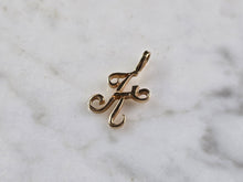 Load image into Gallery viewer, Womens Vintage Estate 10K Yellow Gold "K" Pendant 0.7g E1456