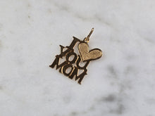 Load image into Gallery viewer, Womens Vintage Estate 14K Gold " I Love You Mom " Charm Pendant 0.4g E1460