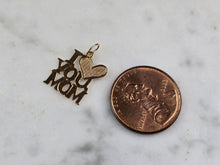 Load image into Gallery viewer, Womens Vintage Estate 14K Gold " I Love You Mom " Charm Pendant 0.4g E1460