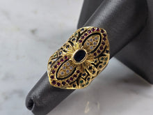 Load image into Gallery viewer, Womens Vintage Estate 18k Yellow Gold Multi Stone Ring 10.5g E1467