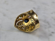 Load image into Gallery viewer, Womens Vintage Estate 18k Yellow Gold Multi Stone Ring 10.5g E1467