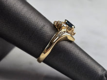 Load image into Gallery viewer, Womens Vintage Estate 14K Yellow Gold Sapphire &amp; Diamond Ring 3.7g #E1469