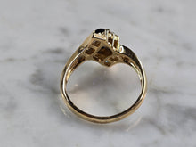 Load image into Gallery viewer, Womens Vintage Estate 14K Yellow Gold Sapphire &amp; Diamond Ring 3.7g #E1469