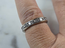 Load image into Gallery viewer, Womens Vintage Estate 14k White Gold Diamond Ring 3.3g #E1472