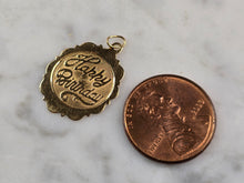 Load image into Gallery viewer, Womens Vintage Estate 14k Gold Happy Birthday Charm Pendant 0.7g #E1478