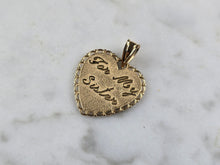 Load image into Gallery viewer, Womens Vintage 14k Gold Michael Anthony Sister Love Heart Pendant 1.2g E1479