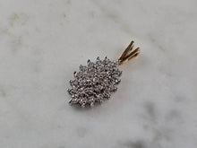 Load image into Gallery viewer, Womens Vintage Estate 10k Yellow Gold Diamond Pendant 1.6g E1483